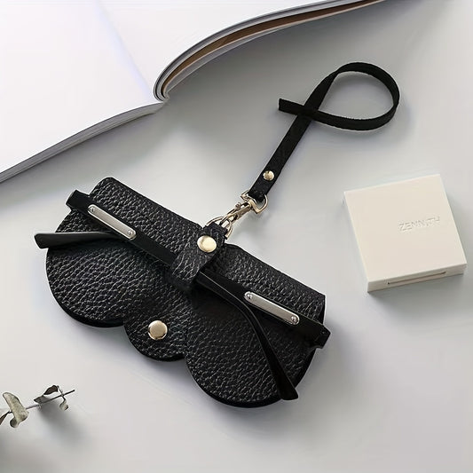 Lychee Embossed Glasses Cover PU Leather Sunglasses Reading Glasses Bag
