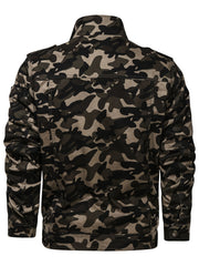 Men's Tactical Camo Work Jacket with Zipper