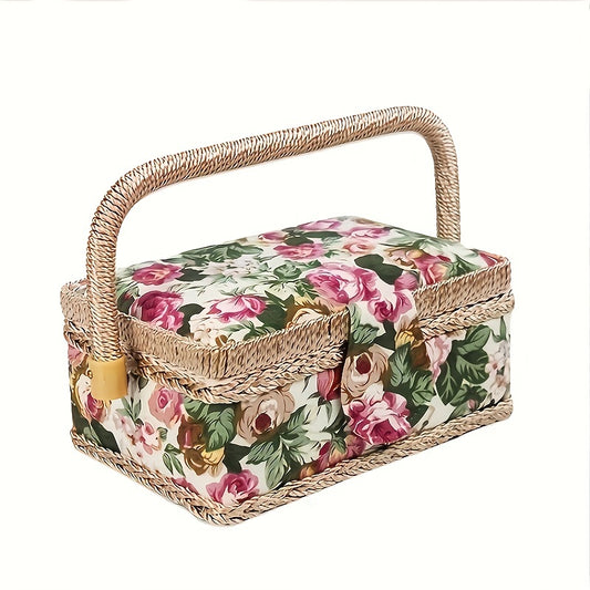 European Sewing Tool Box Needle Thread Storage Box with Handle