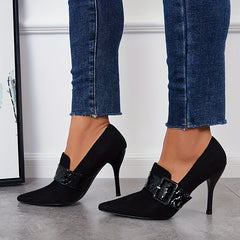 Women's Pointed Toe High Heels Slip On Stiletto Heels