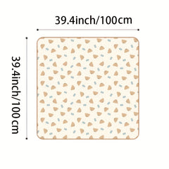 Lightweight Bear Kids Blanket Beige Polyester Hand Washable