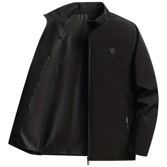 Classic Windbreaker Jacket Men's Casual Zip Up Zipper Pockets Jackets
