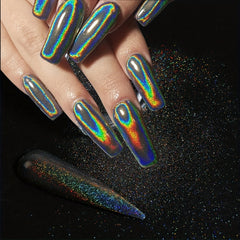 Holographic Nail Powder Set Pink Aurora Pigment for Gel Polish