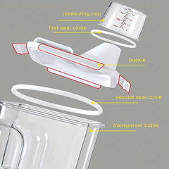 Laundry Detergent Storage Box with Lid Large Capacity Handheld Waterproof Labels