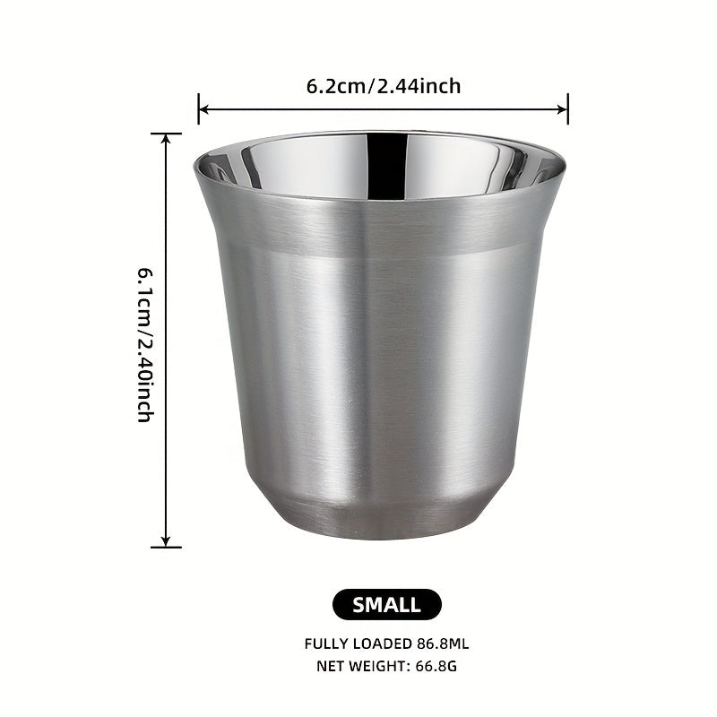 9oz Stainless Steel Double Walled Coffee Mug - Insulated & Reusable