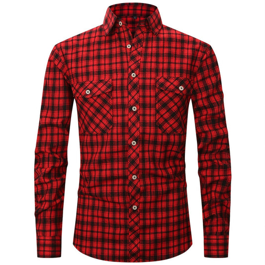 Men's Plaid Button Down Long Sleeve Shirts