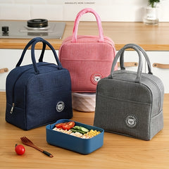 Insulated Lunch Tote Bag Lightweight Durable Portable with Zipper Closure