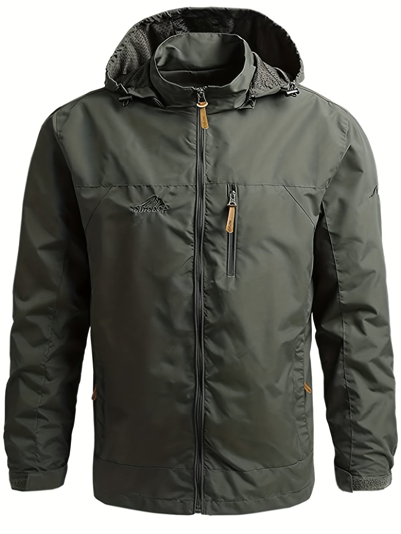 Men's Lightweight Hooded Windbreaker Jacket for Spring Fall