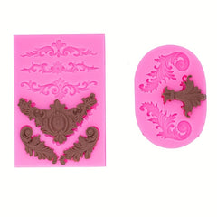 Baroque Scroll Relief Chocolate Molds 3D Silicone Molds