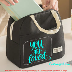 Custom Photo Logo Polyester Lunch Bag Waterproof Insulated Tote