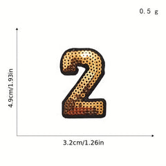 36pcs Bead Letter Iron On Patches Men Clothing Jacket Jeans Pants Dress