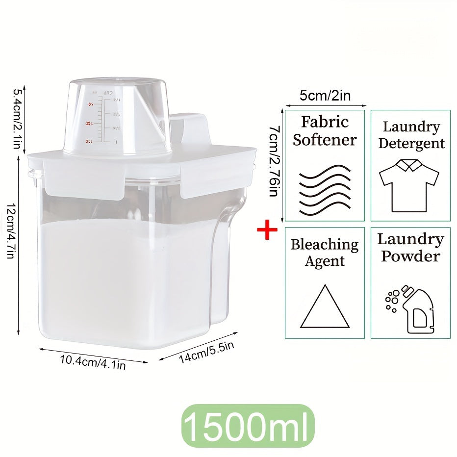 Laundry Detergent Storage Box with Lid Large Capacity Handheld Waterproof Labels