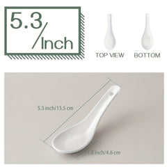 12pcs Ceramic Soup Spoon Modern Dessert Tableware Restaurant Home
