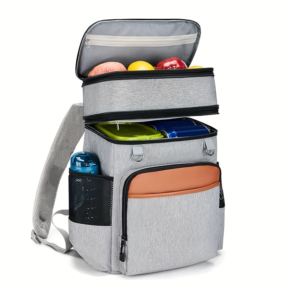 FLXUR Insulated Backpack Cooler Double Layer Waterproof Leakproof Expandable Hea