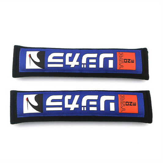 2pcs JDM Cotton SeatBelt Cover Soft Harness Pad Shoulder Pads Red