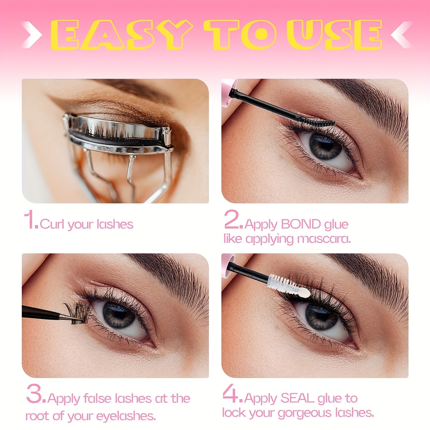 Strong Hold Lash Bond & Seal 10ml DIY Lash Extension Kit