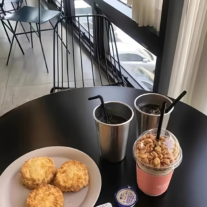 4pcs Golden Stainless Steel Insulated Mugs 16.9oz Camping Hiking Backpacking Pic