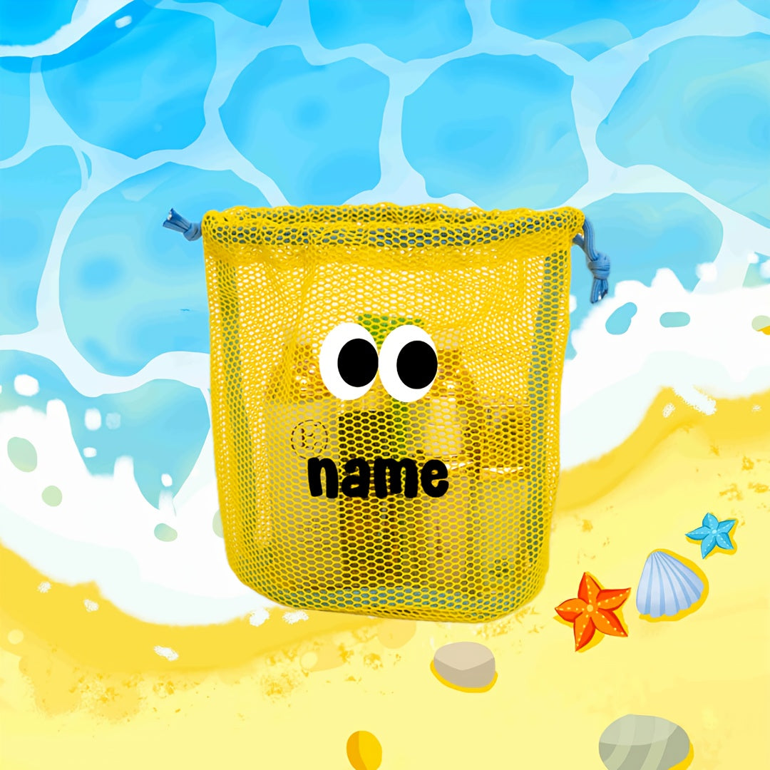 Mesh Drawstring Bag for Beach Toys & Camping Gear, Large Capacity