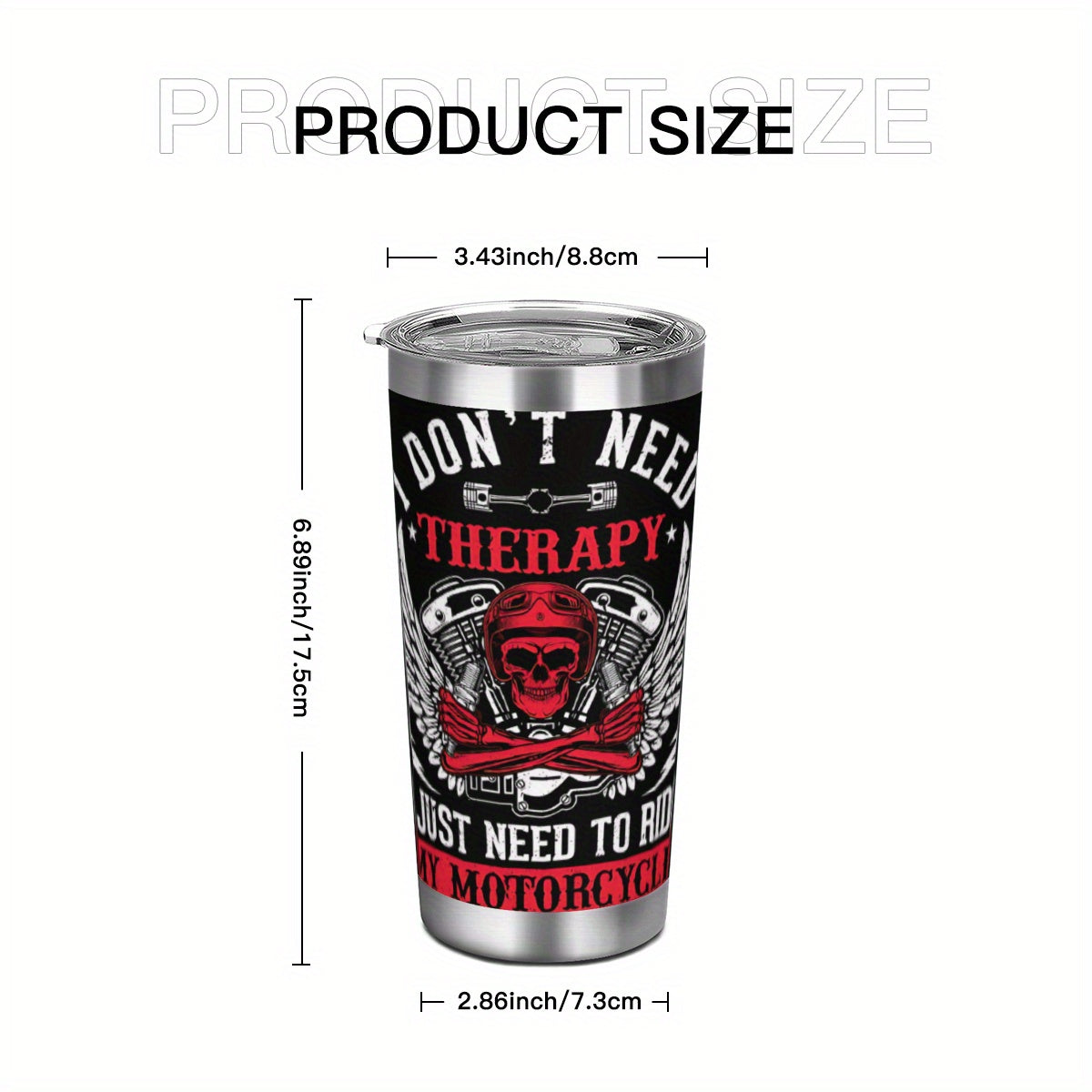 20oz Stainless Steel Insulated Travel Mug with Lid & Straw BPA Reusable