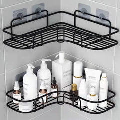 Triangle Shower Caddy Rack Wall Mounted Bathroom Kitchen Storage