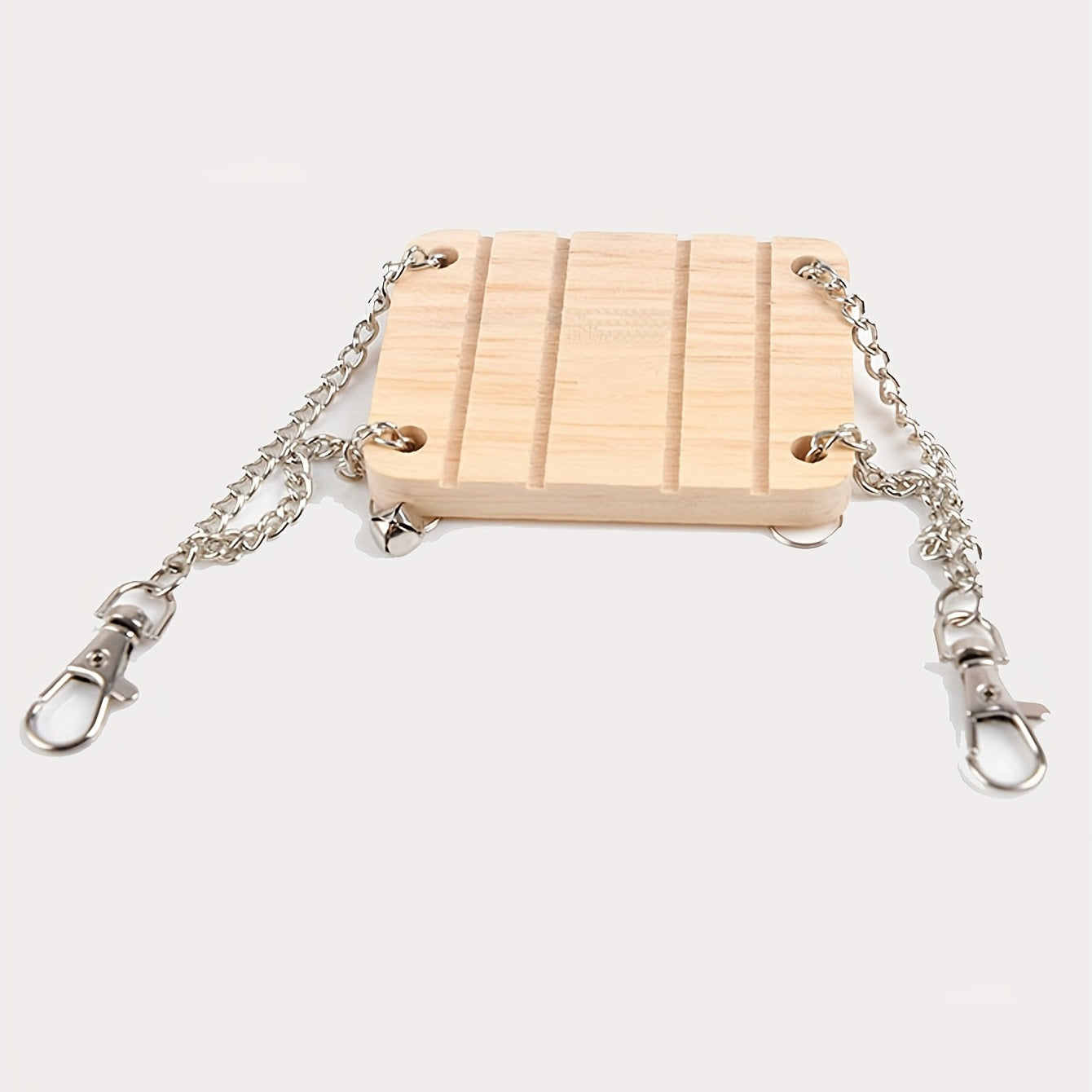 Natural Wood Swing Small Pet Hamster Toy Hanging Chain Swing