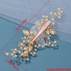 Girls Butterfly Faux Pearl Hairpin Rhinestone Fairy Hairpin
