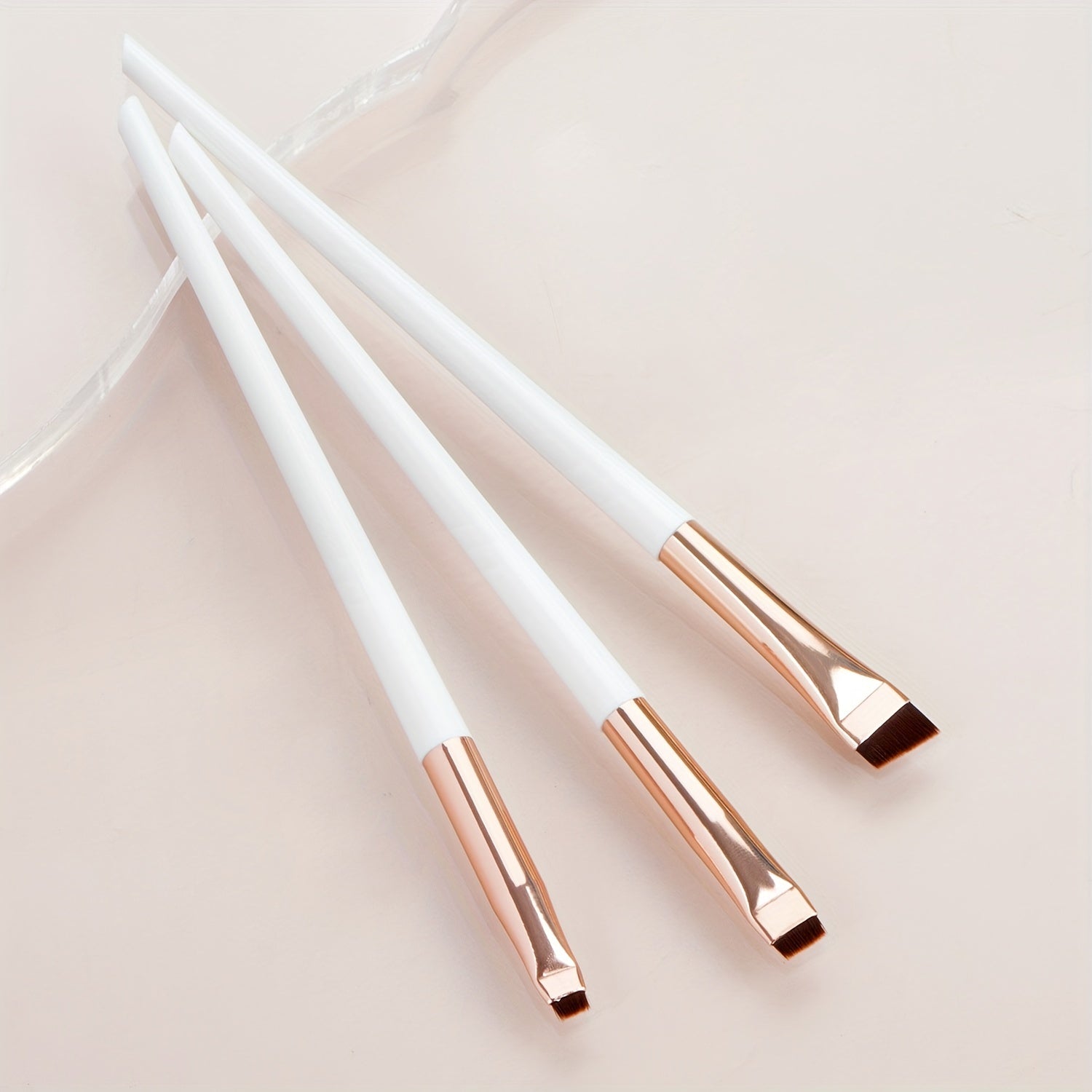 Ultra Thin Eyebrow Brush Set 3Pcs Angled Precision Eyeliner Makeup Brushes