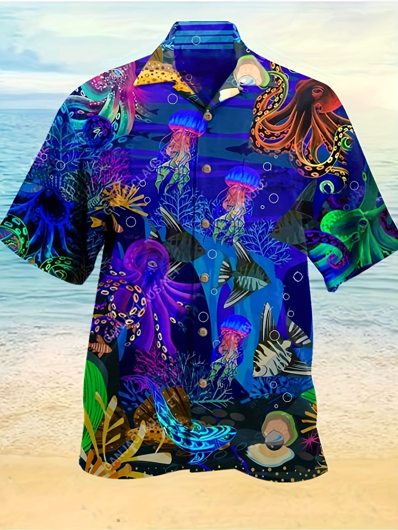 3D Print Men's Revere Collar Shirt