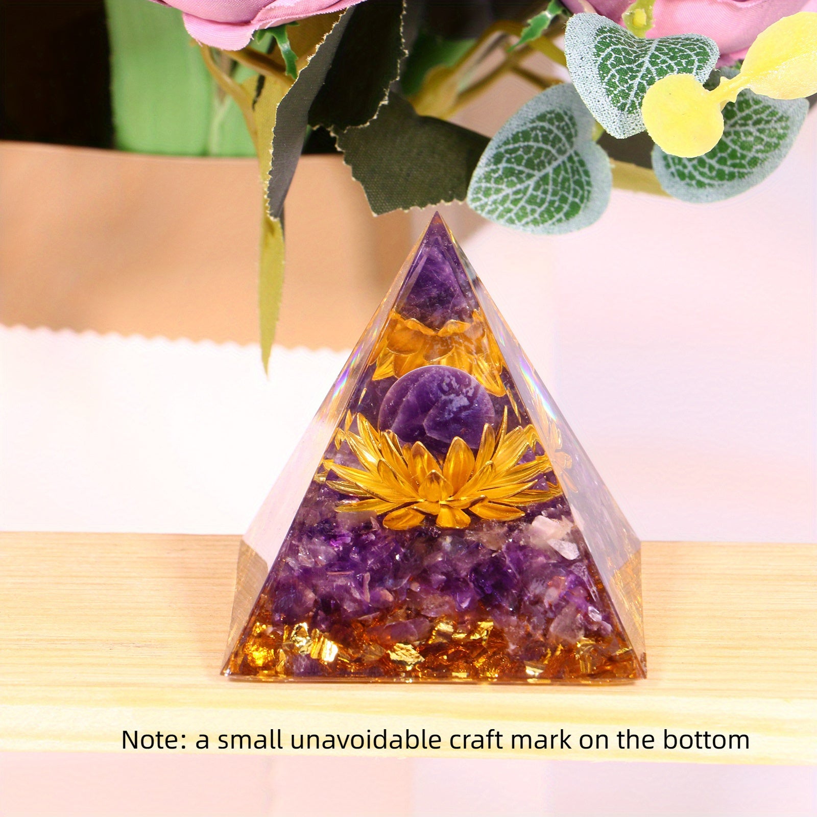 Orgone Pyramid With Amethyst Crystal Ball