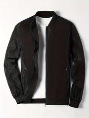 Men's Zip Up Casual Jacket for Spring Fall