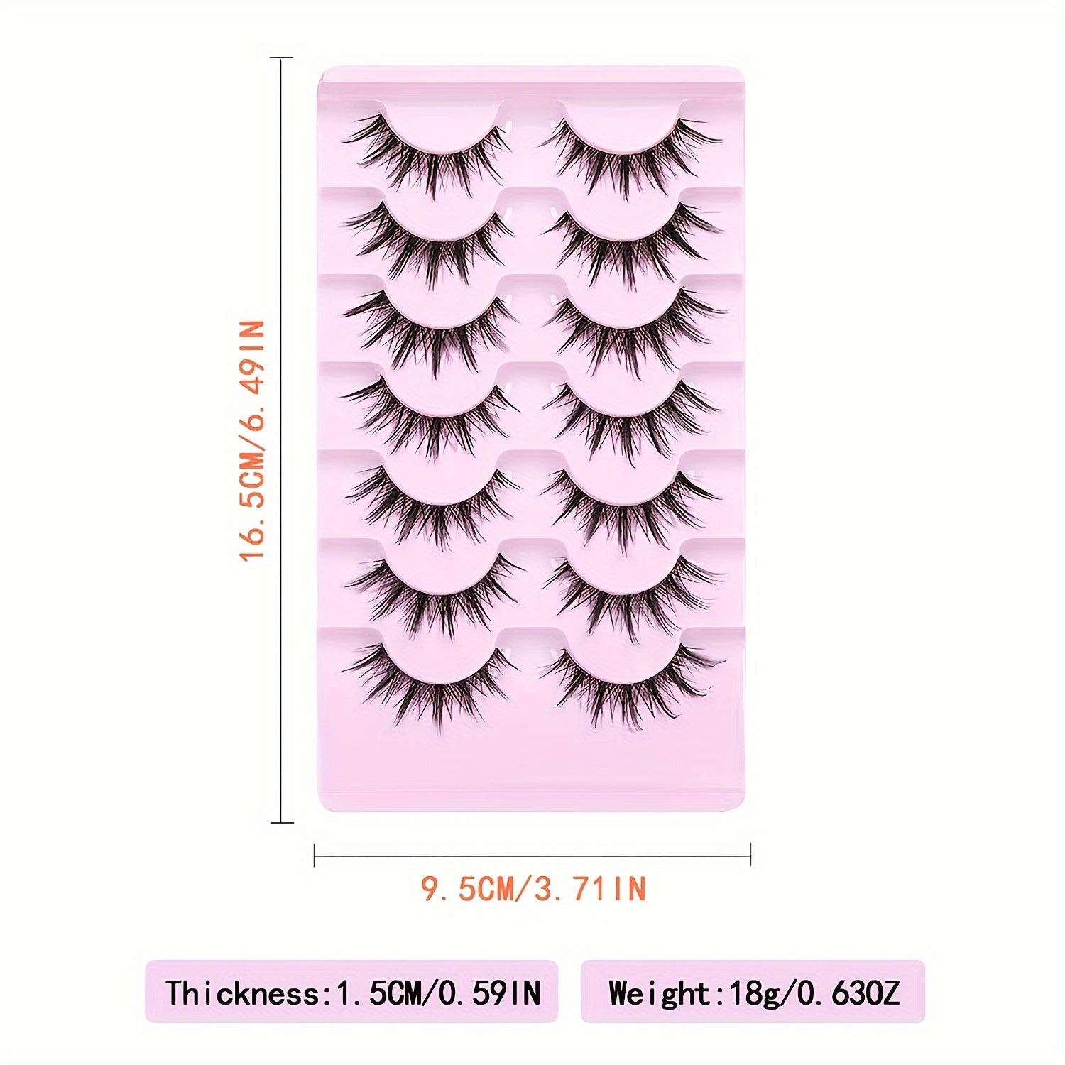 Natural Look Anime Lashes Cosplay False Eyelashes 3D Wispy Eyelashes
