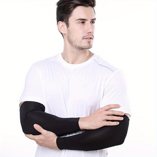 Outdoor Ice Silk Sunscreen Arm Sleeves for Riding Fishing