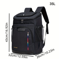 35L Insulated Cooler Backpack Leakproof Thermal Picnic Bag