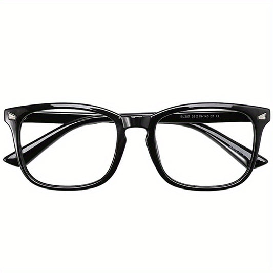 Square Frame Reading Glasses Spring Hinge Anti UV Light Blocking Glasses