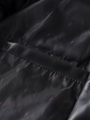 Men's Casual Zip Up Faux Leather Jacket