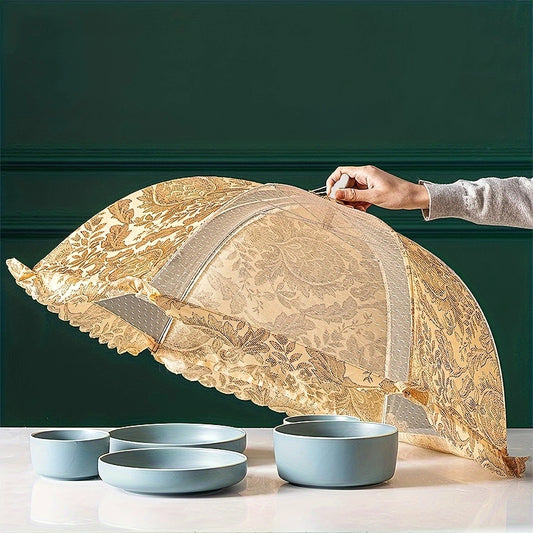 1pc Kitchen Mesh Food Cover Dustproof Reusable Collapsible Food Nets