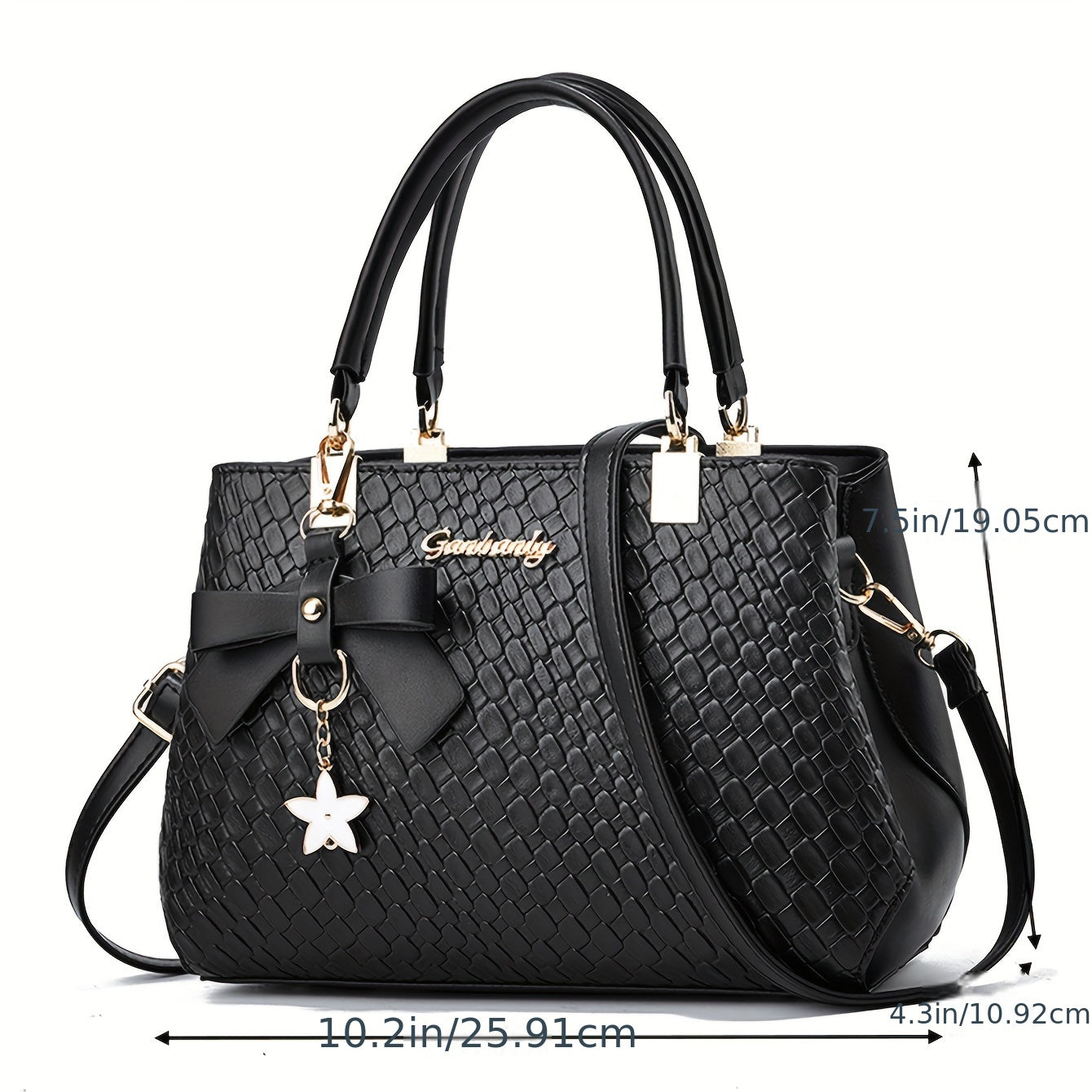 Women's Faux Leather Satchel Bag Set