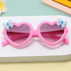Kids Heart-Shaped Bow Sunglasses UV Protection Holiday Party Gift