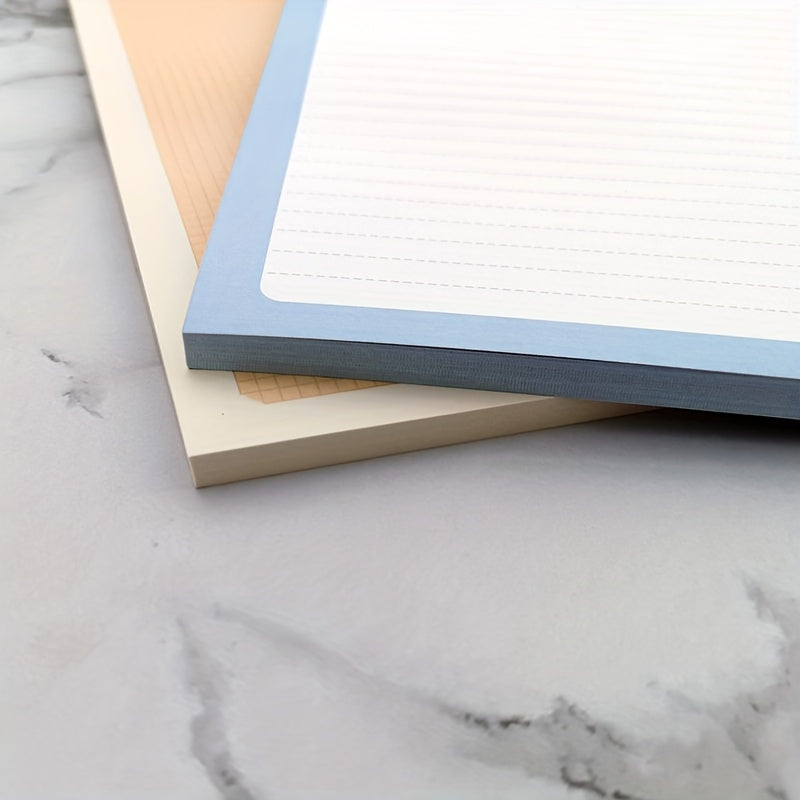 Large B5 50 Pages Cowhide Notepad Glue Bound Study Notes Student Diary