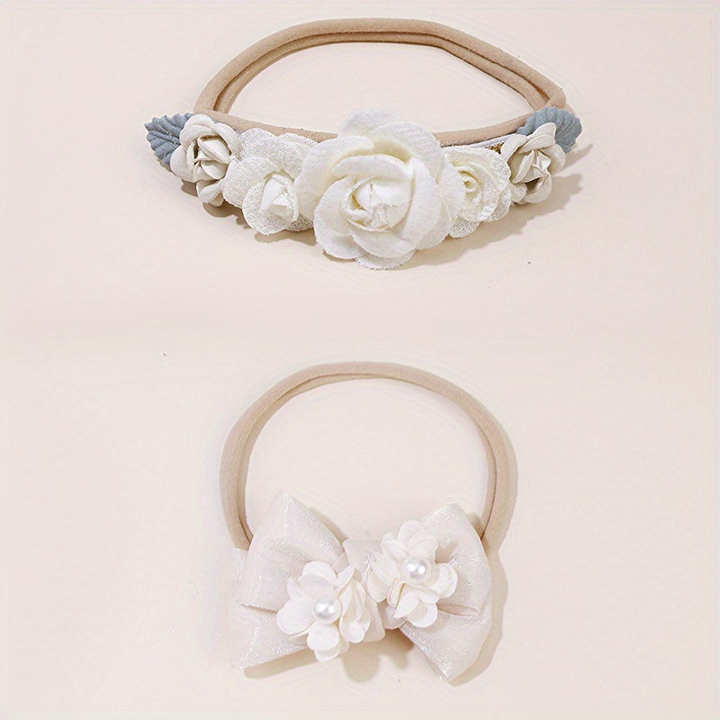2 Pcs Baby Headbands Hairbands Elastics Hair Accessories For Baby Girls Newborn