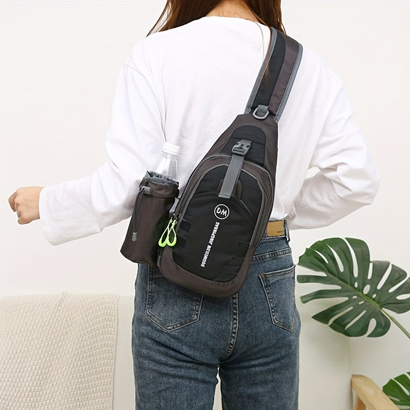 Casual Large Capacity Chest Bag with Water Bottle Holder