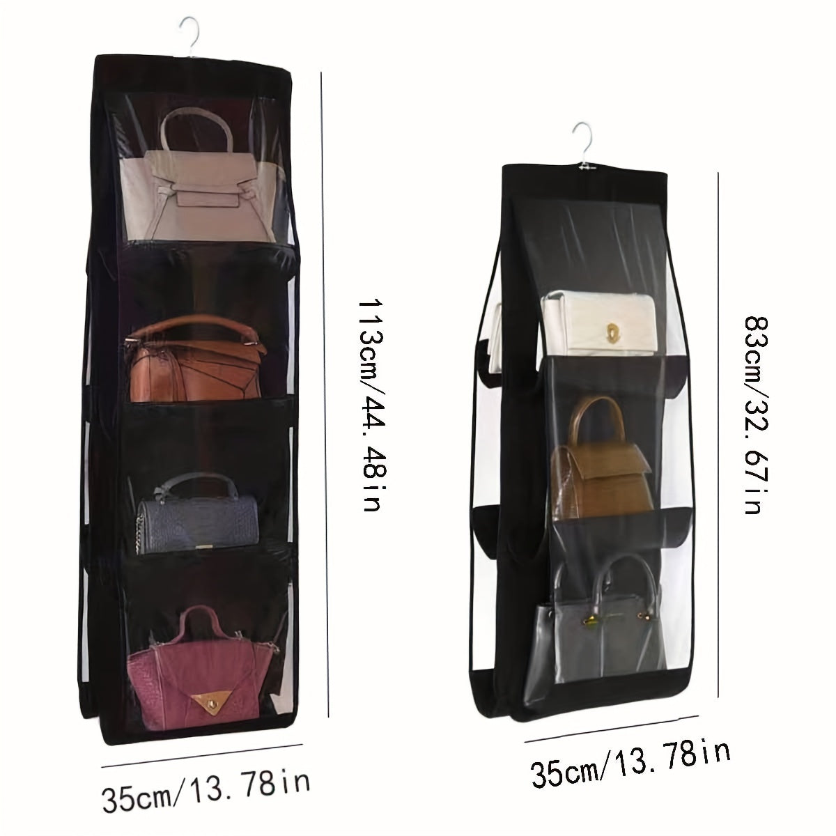 8 Pockets Hanging Bag Organizer Closet Wardrobe Storage Bag