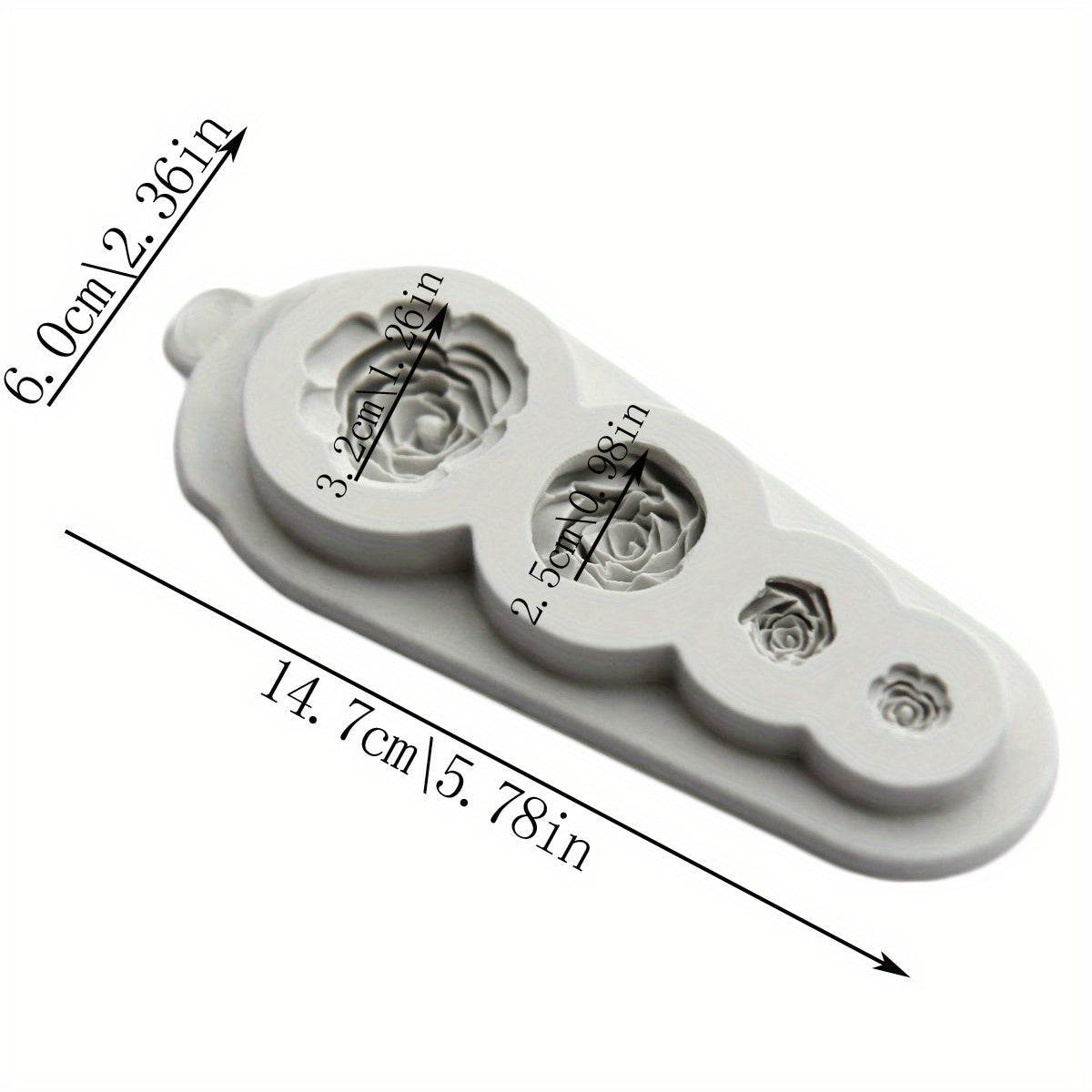 3D Silicone Rose Chocolate Mold for Cake Decorating Fondant Biscuit Candy Mold