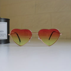 Girls Heart Shape Colorful Lens Sunglasses for Kids