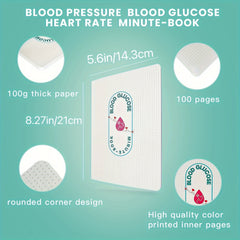 A5 Health Logbook: Blood Glucose, Pressure & Heart Rate
