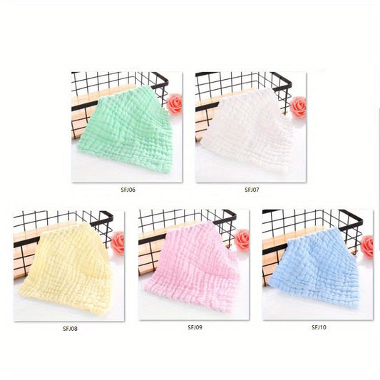 5pcs Soft Cotton Muslin Washcloths for Newborns