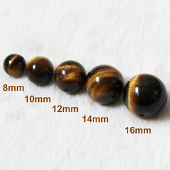 Natural Tiger Eye Stone Beads Smooth Brown for Jewelry Making