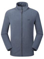 Men's Grey Casual Stand Collar Jacket