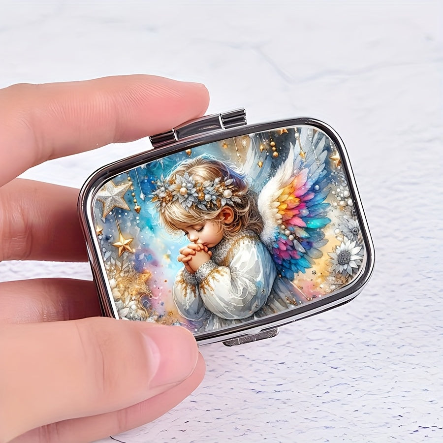 Portable Two-Compartment Pill Box