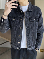 Men's Denim Jacket Casual Street Style Coat for Spring Fall
